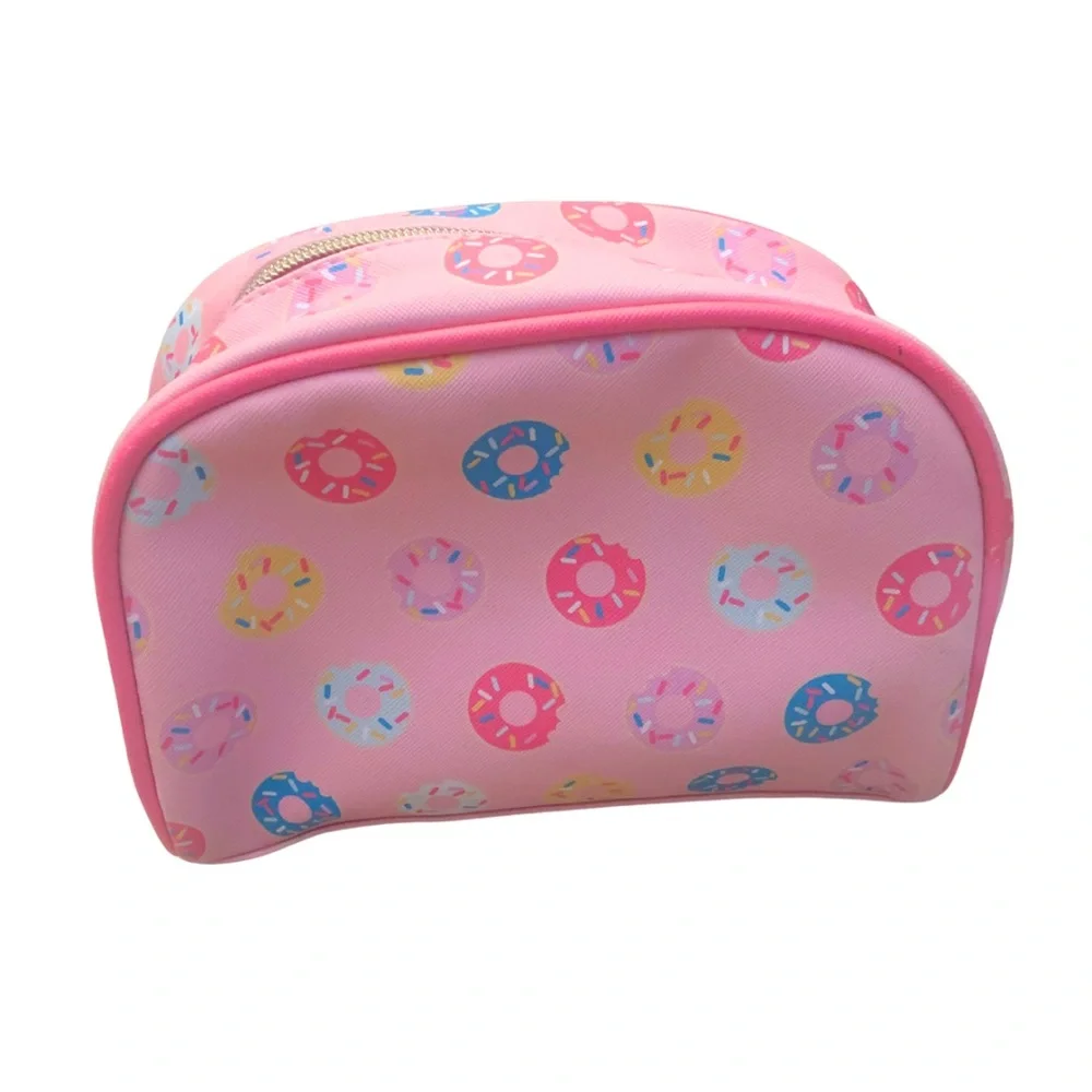 2/$30 NWT Dabney Lee Pink Colorful Donut Makeup Travel Bag Case Dopamine Fun